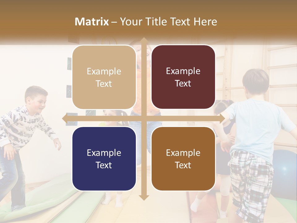 A Group Of Children Jumping In The Air PowerPoint Template