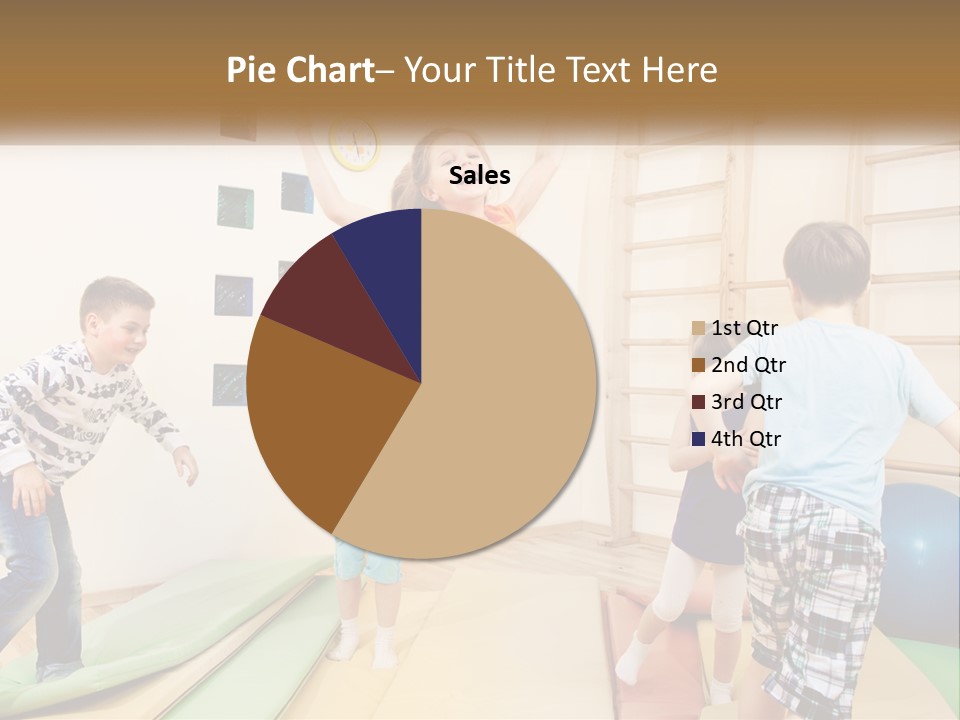 A Group Of Children Jumping In The Air PowerPoint Template