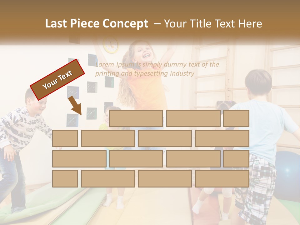 A Group Of Children Jumping In The Air PowerPoint Template