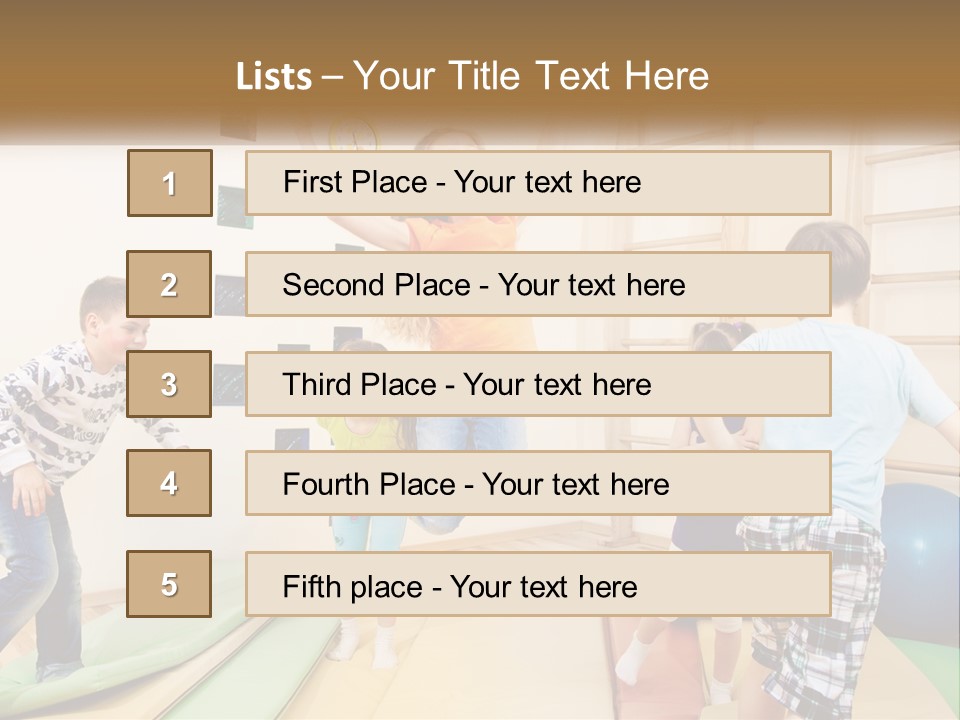A Group Of Children Jumping In The Air PowerPoint Template
