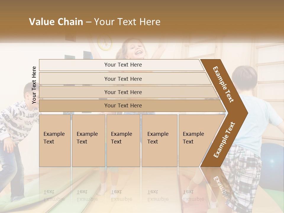 A Group Of Children Jumping In The Air PowerPoint Template