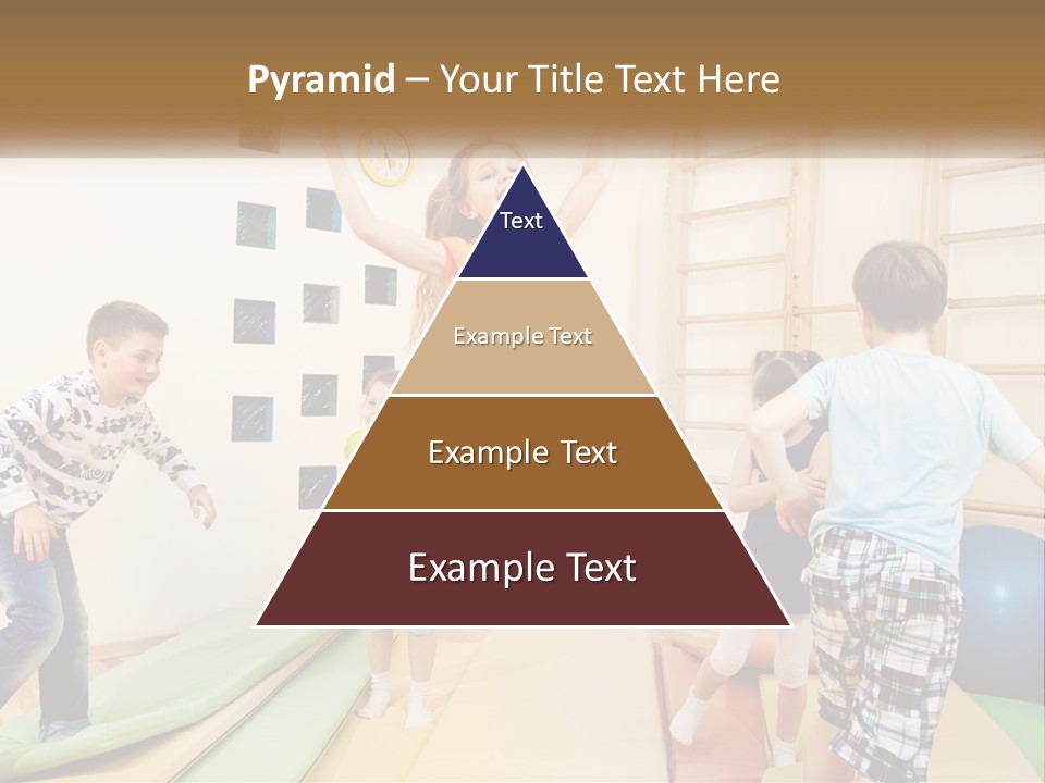 A Group Of Children Jumping In The Air PowerPoint Template