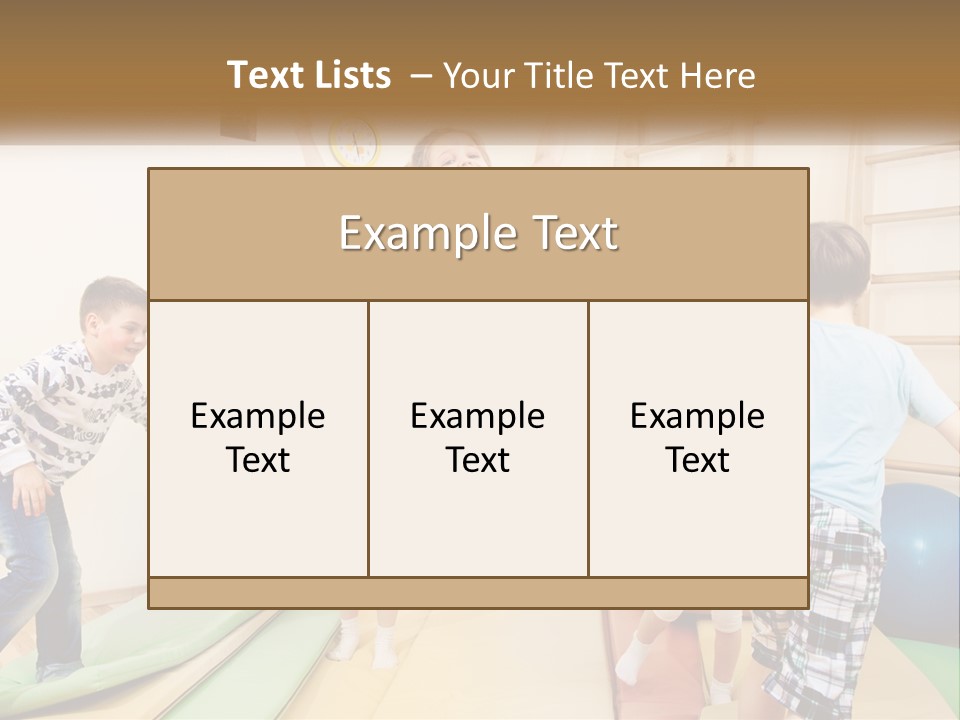 A Group Of Children Jumping In The Air PowerPoint Template