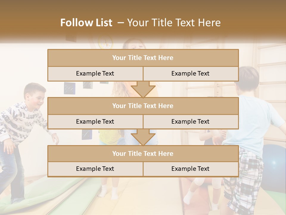 A Group Of Children Jumping In The Air PowerPoint Template