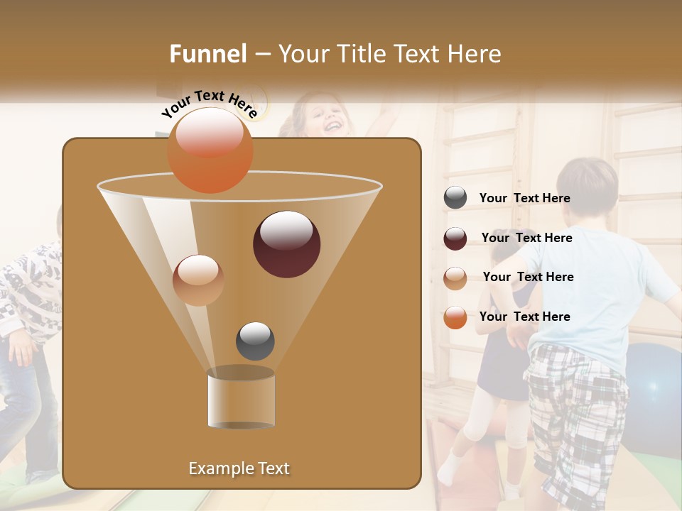A Group Of Children Jumping In The Air PowerPoint Template