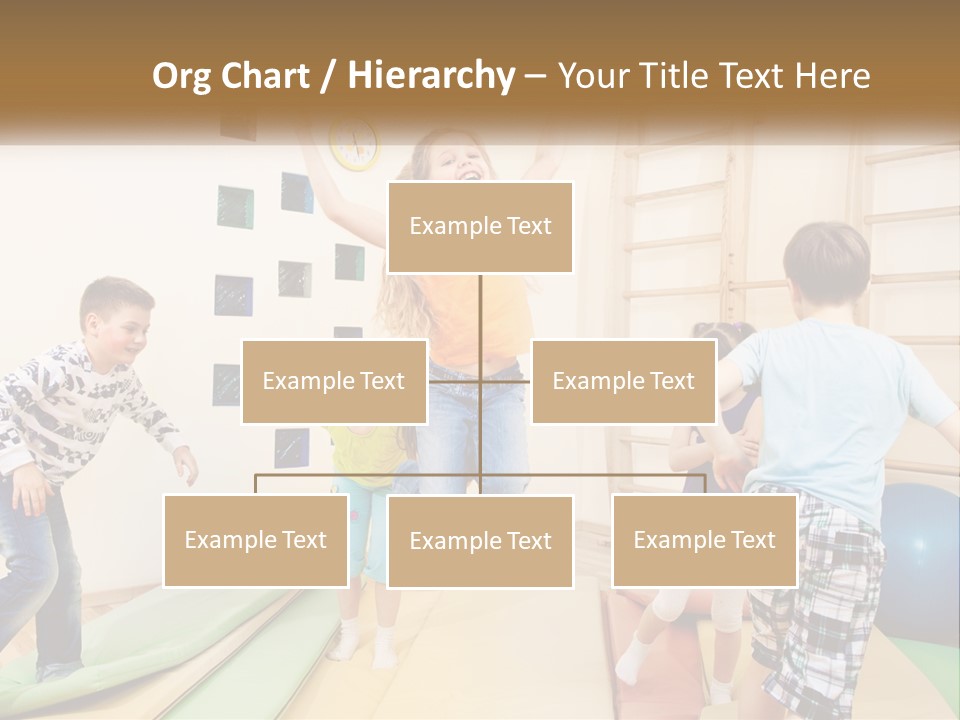 A Group Of Children Jumping In The Air PowerPoint Template