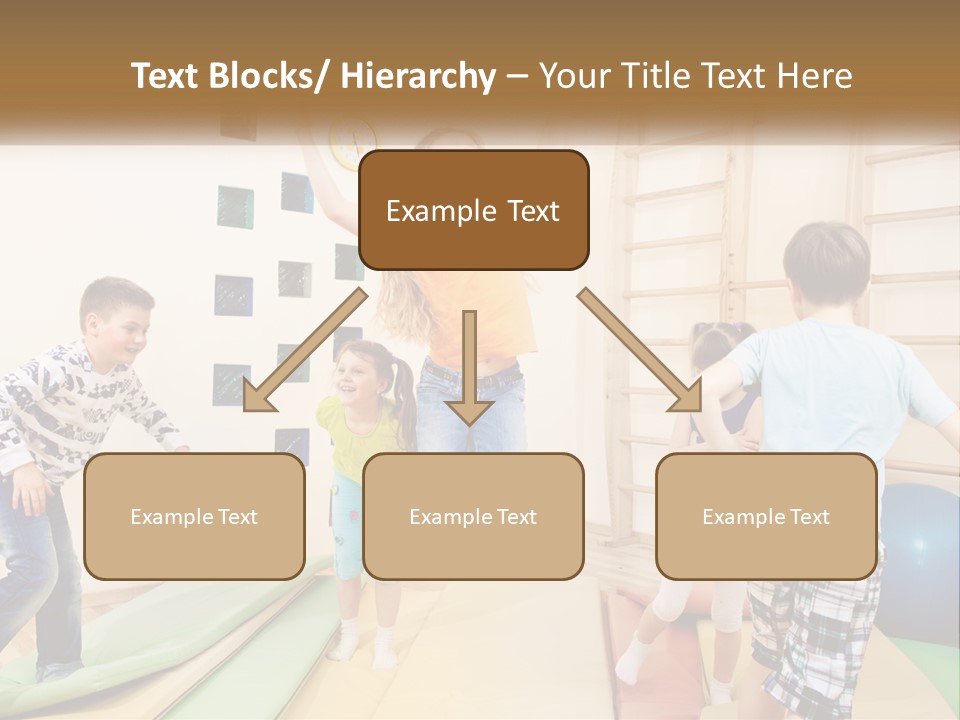 A Group Of Children Jumping In The Air PowerPoint Template