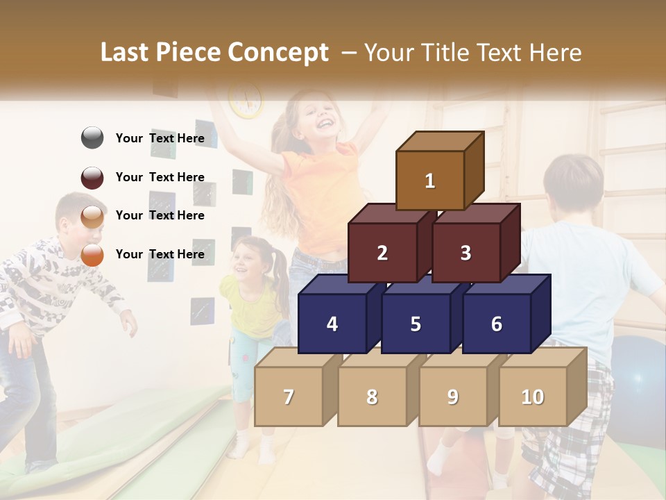 A Group Of Children Jumping In The Air PowerPoint Template