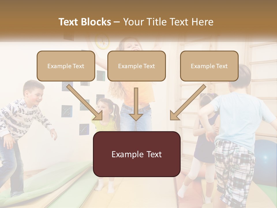 A Group Of Children Jumping In The Air PowerPoint Template