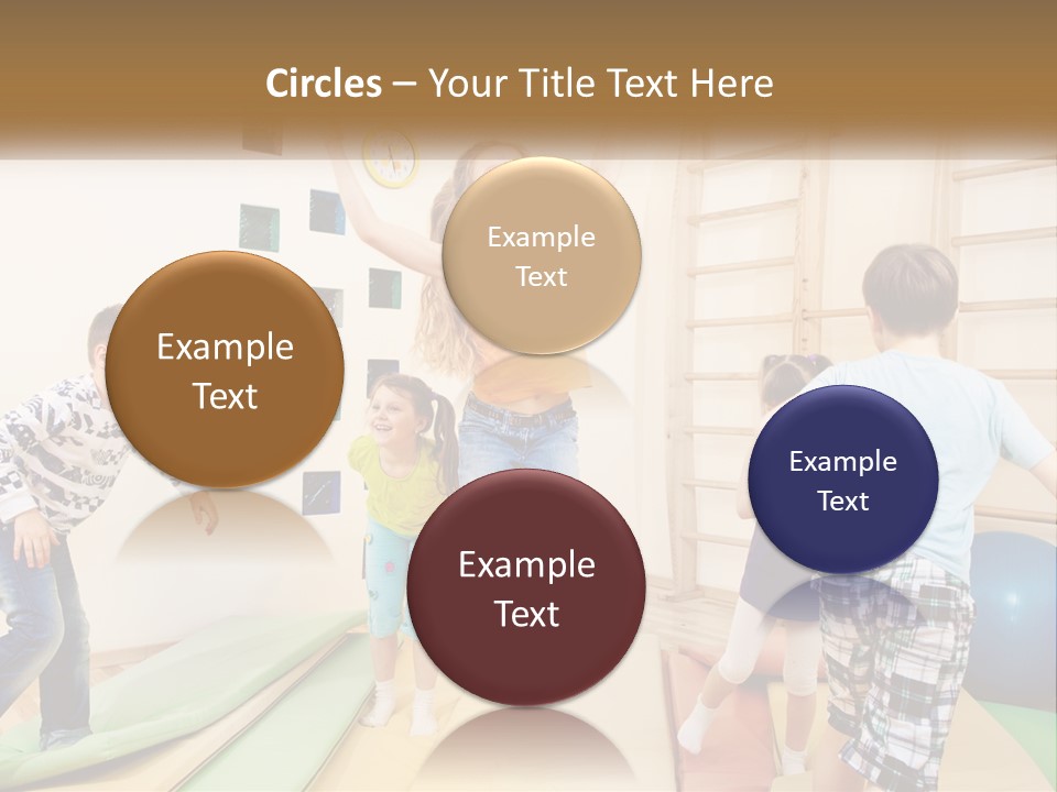 A Group Of Children Jumping In The Air PowerPoint Template