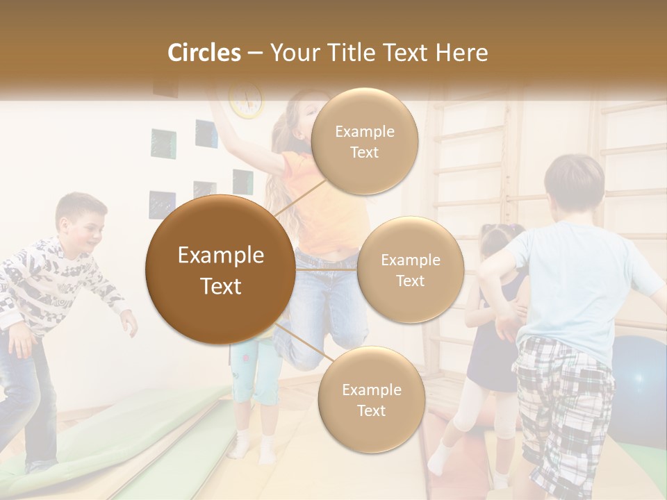 A Group Of Children Jumping In The Air PowerPoint Template