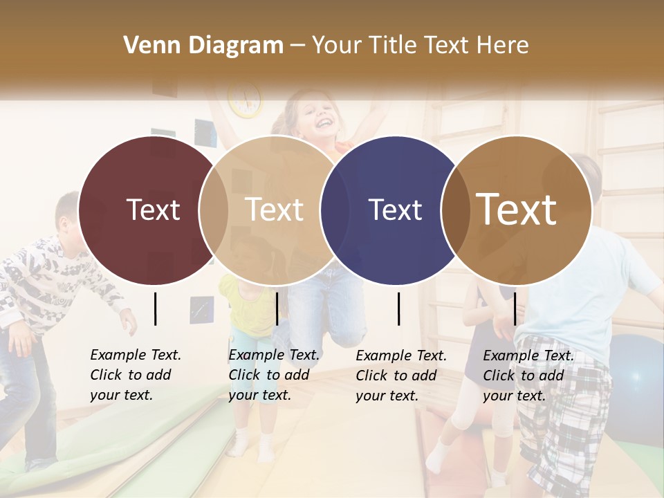 A Group Of Children Jumping In The Air PowerPoint Template