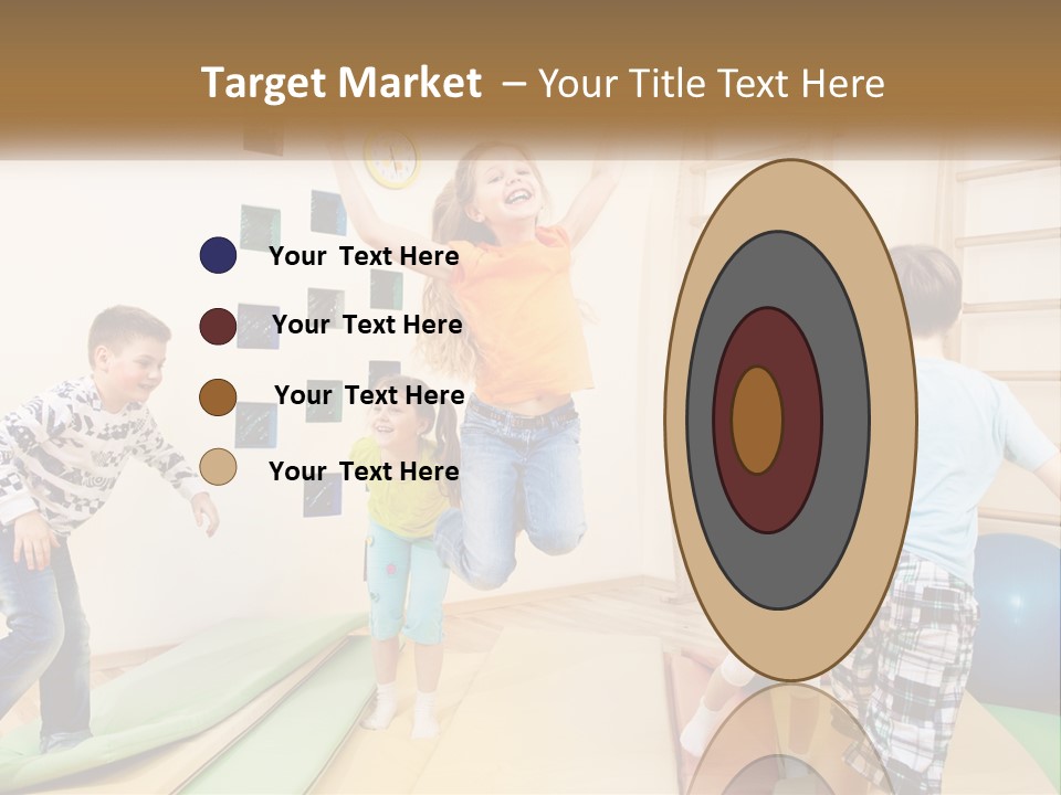 A Group Of Children Jumping In The Air PowerPoint Template