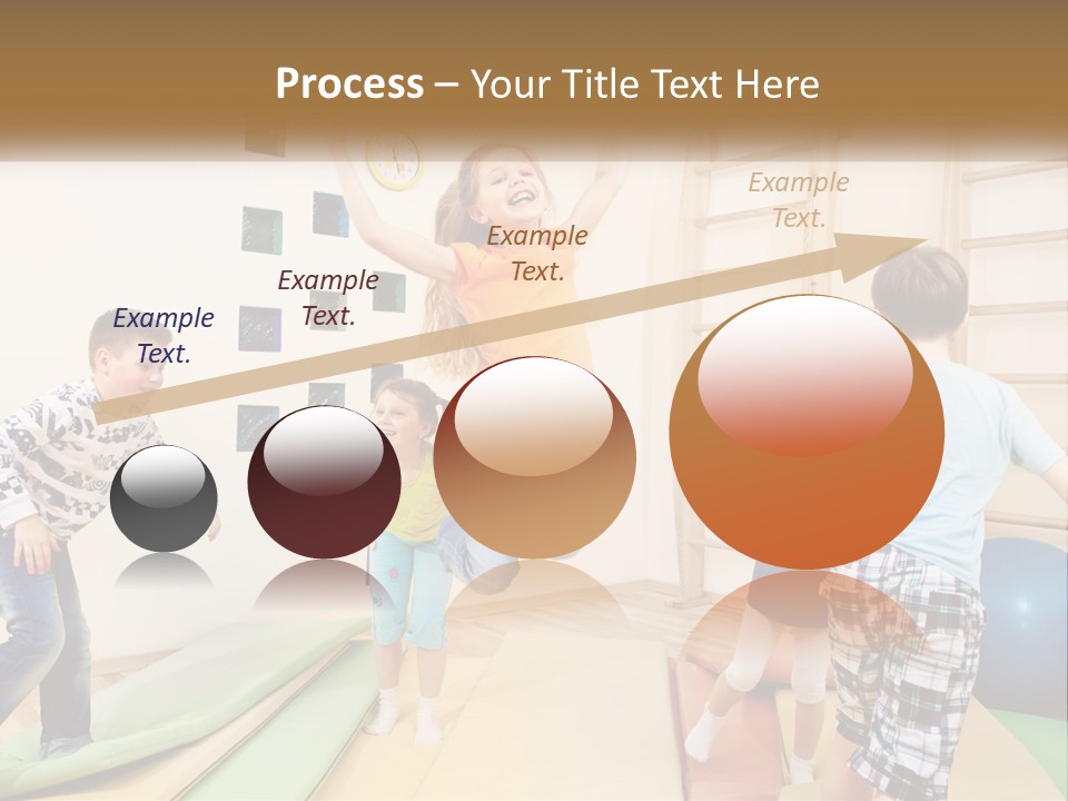 A Group Of Children Jumping In The Air PowerPoint Template