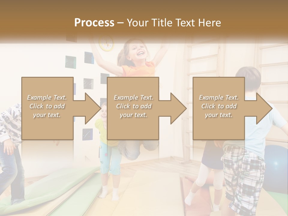 A Group Of Children Jumping In The Air PowerPoint Template