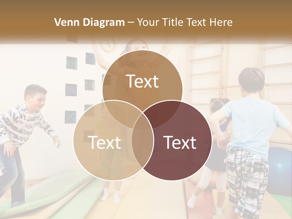 A Group Of Children Jumping In The Air PowerPoint Template