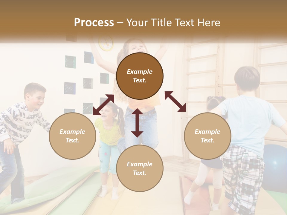 A Group Of Children Jumping In The Air PowerPoint Template