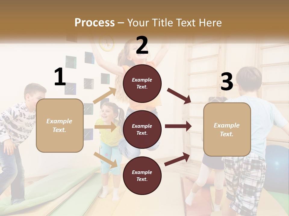 A Group Of Children Jumping In The Air PowerPoint Template