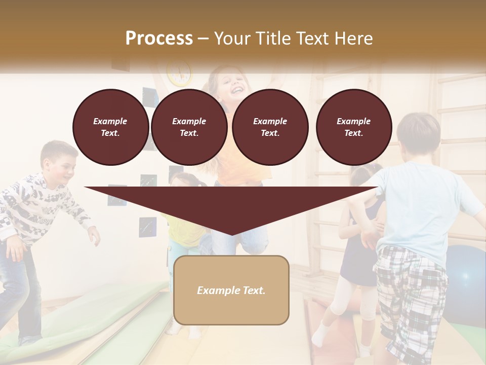 A Group Of Children Jumping In The Air PowerPoint Template