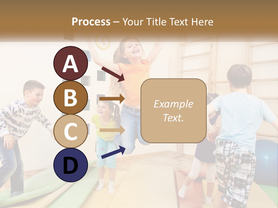 A Group Of Children Jumping In The Air PowerPoint Template