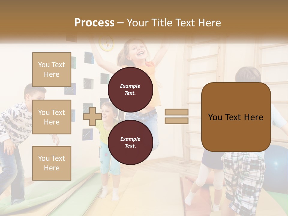 A Group Of Children Jumping In The Air PowerPoint Template