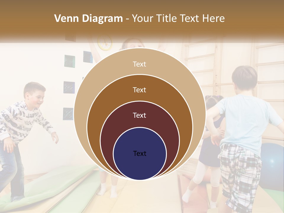 A Group Of Children Jumping In The Air PowerPoint Template