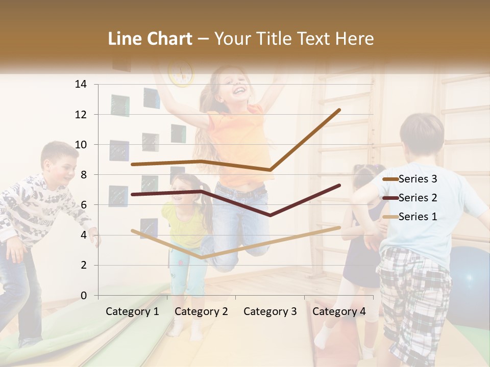 A Group Of Children Jumping In The Air PowerPoint Template