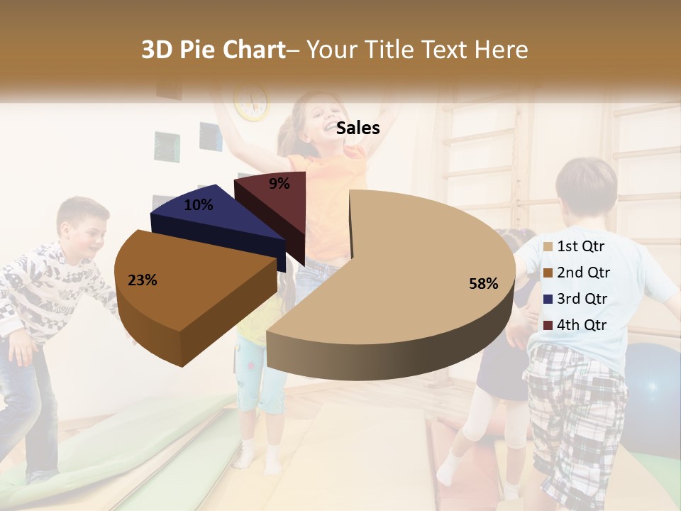 A Group Of Children Jumping In The Air PowerPoint Template
