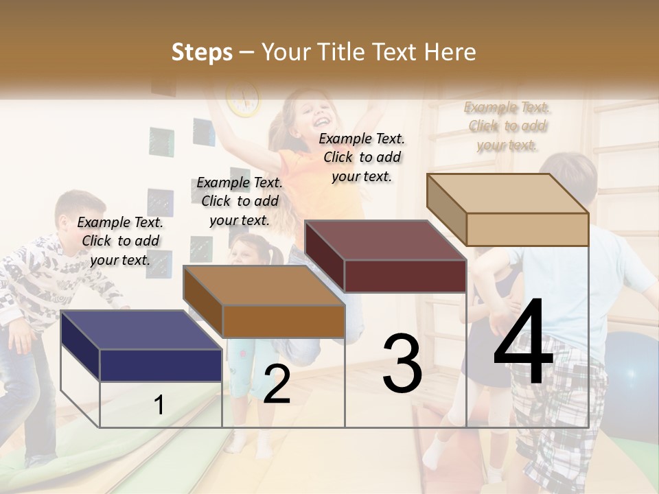 A Group Of Children Jumping In The Air PowerPoint Template