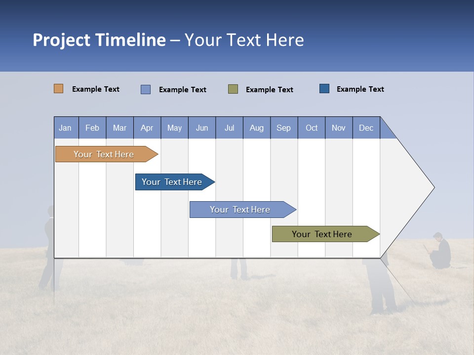 A Group Of People Standing In A Field With Laptops PowerPoint Template