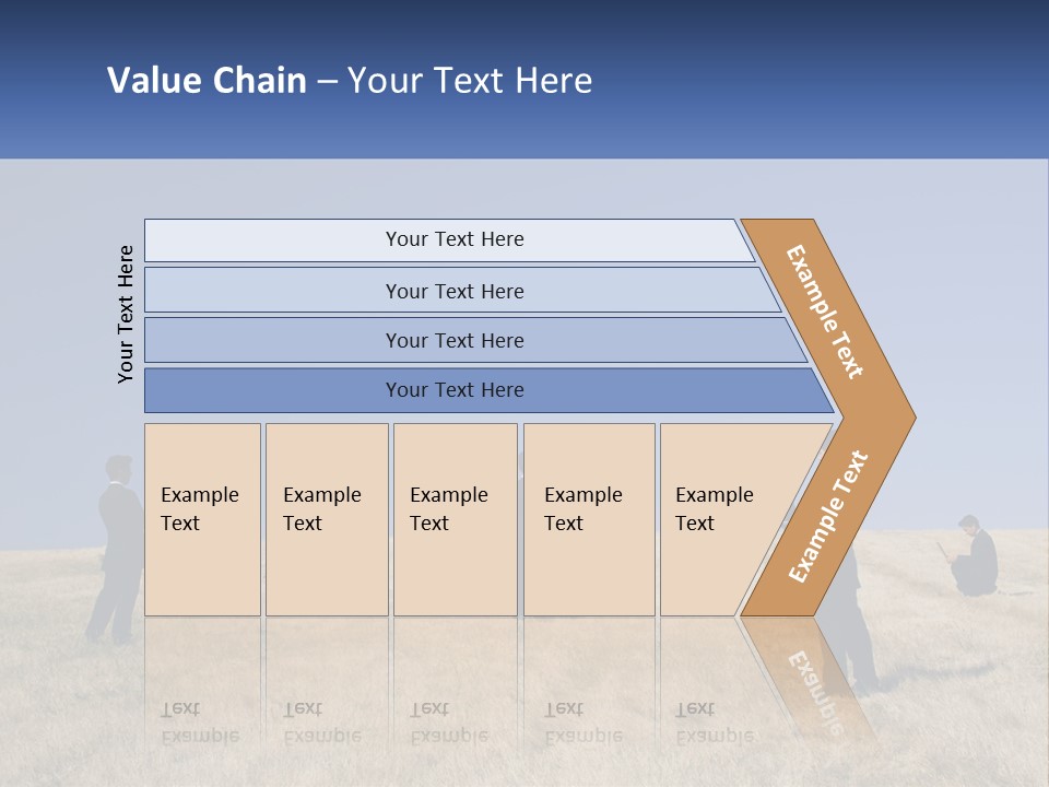 A Group Of People Standing In A Field With Laptops PowerPoint Template