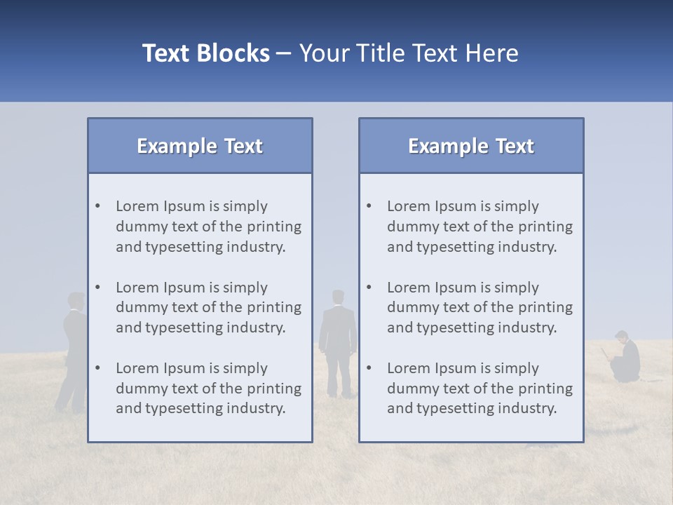 A Group Of People Standing In A Field With Laptops PowerPoint Template