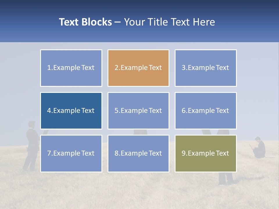 A Group Of People Standing In A Field With Laptops PowerPoint Template