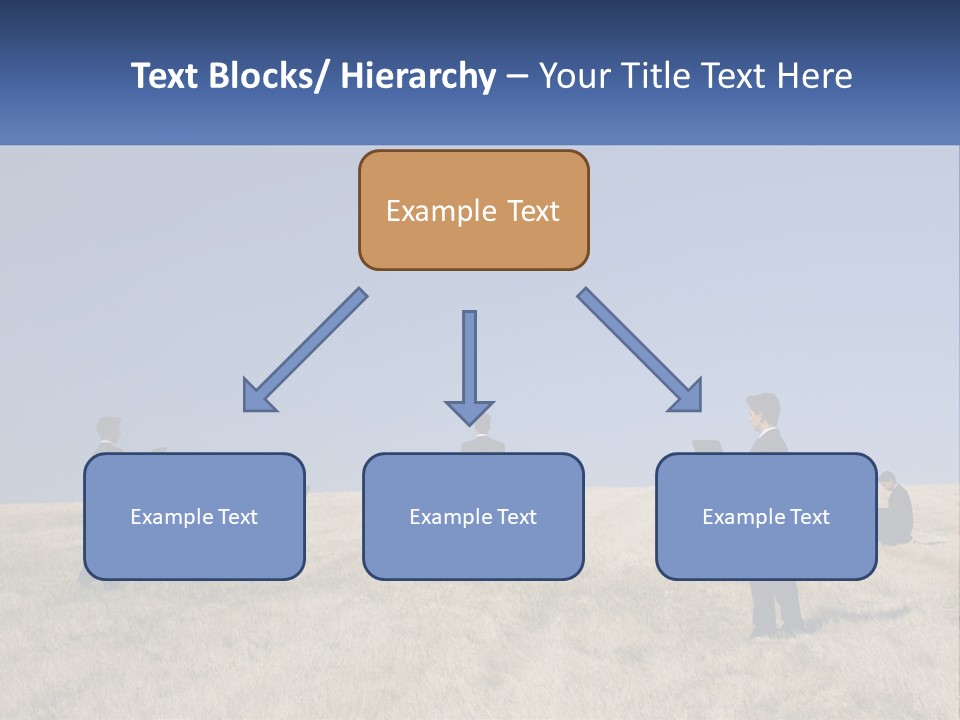 A Group Of People Standing In A Field With Laptops PowerPoint Template