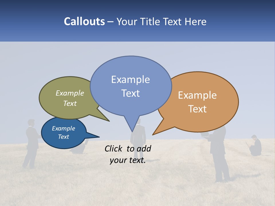 A Group Of People Standing In A Field With Laptops PowerPoint Template