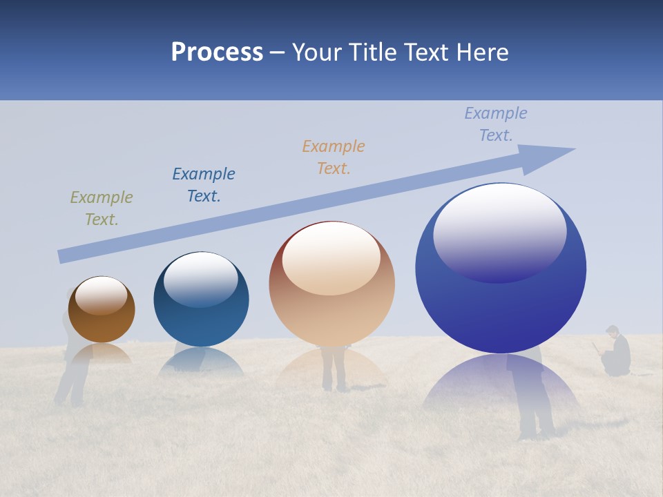 A Group Of People Standing In A Field With Laptops PowerPoint Template