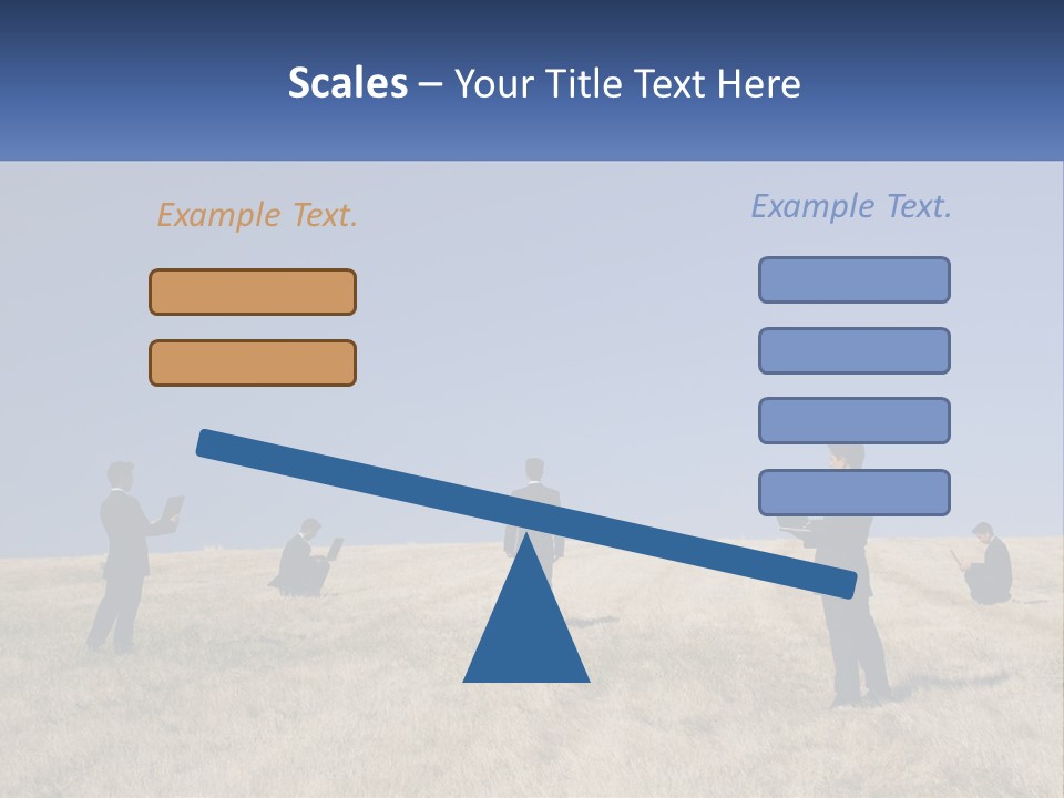 A Group Of People Standing In A Field With Laptops PowerPoint Template