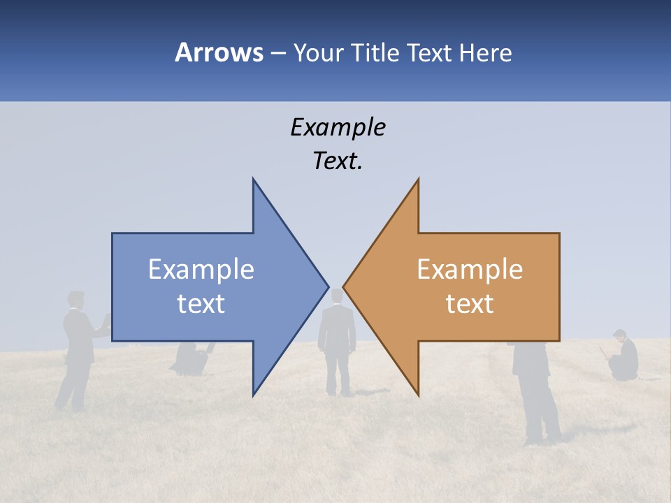 A Group Of People Standing In A Field With Laptops PowerPoint Template