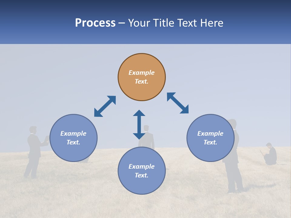 A Group Of People Standing In A Field With Laptops PowerPoint Template