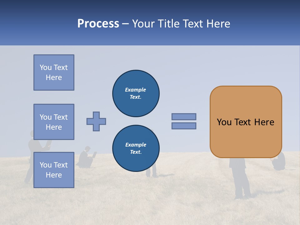 A Group Of People Standing In A Field With Laptops PowerPoint Template