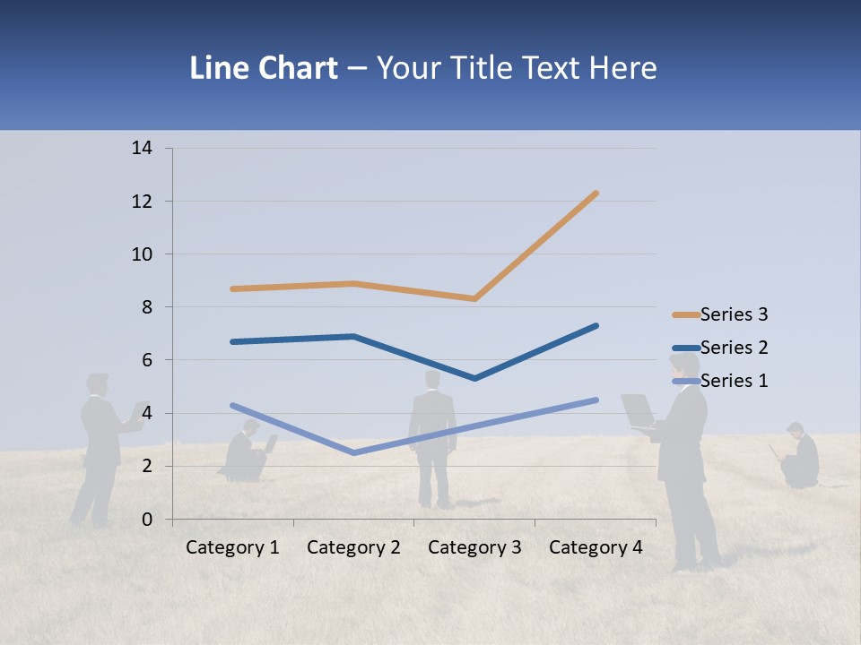 A Group Of People Standing In A Field With Laptops PowerPoint Template