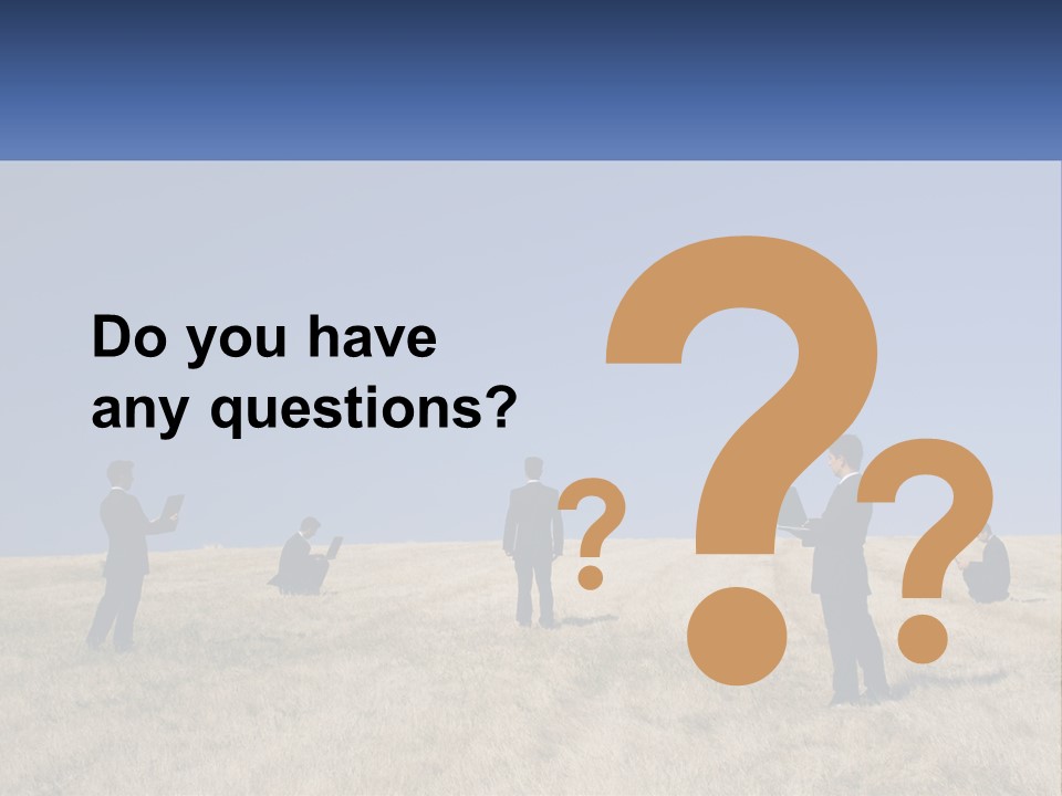 A Group Of People Standing In A Field With Laptops PowerPoint Template