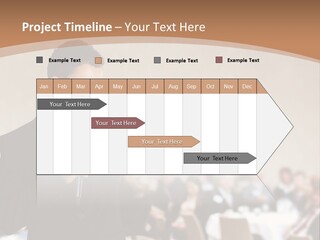 A Man In A Suit Is Giving A Presentation PowerPoint Template