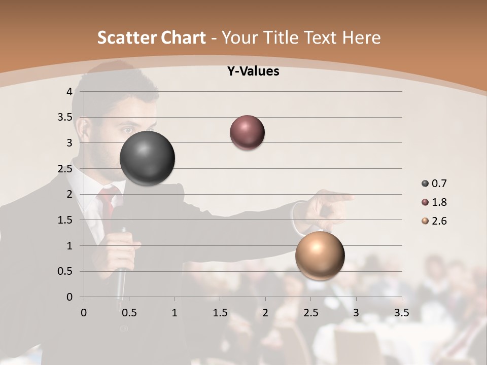A Man In A Suit Is Giving A Presentation PowerPoint Template