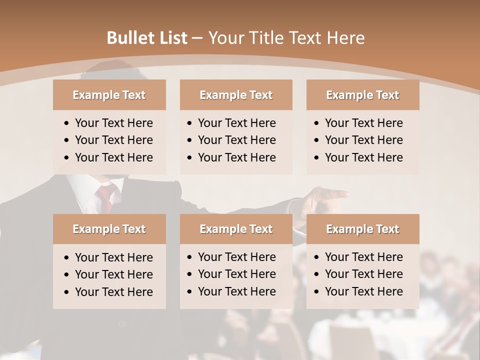 A Man In A Suit Is Giving A Presentation PowerPoint Template