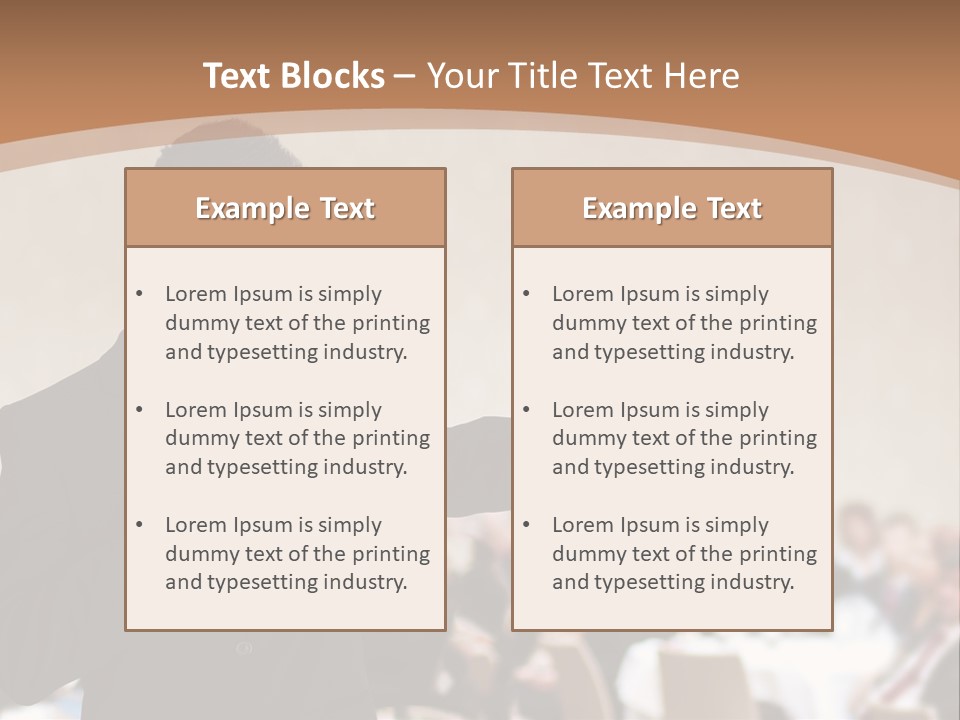 A Man In A Suit Is Giving A Presentation PowerPoint Template