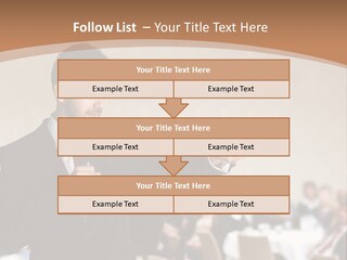 A Man In A Suit Is Giving A Presentation PowerPoint Template