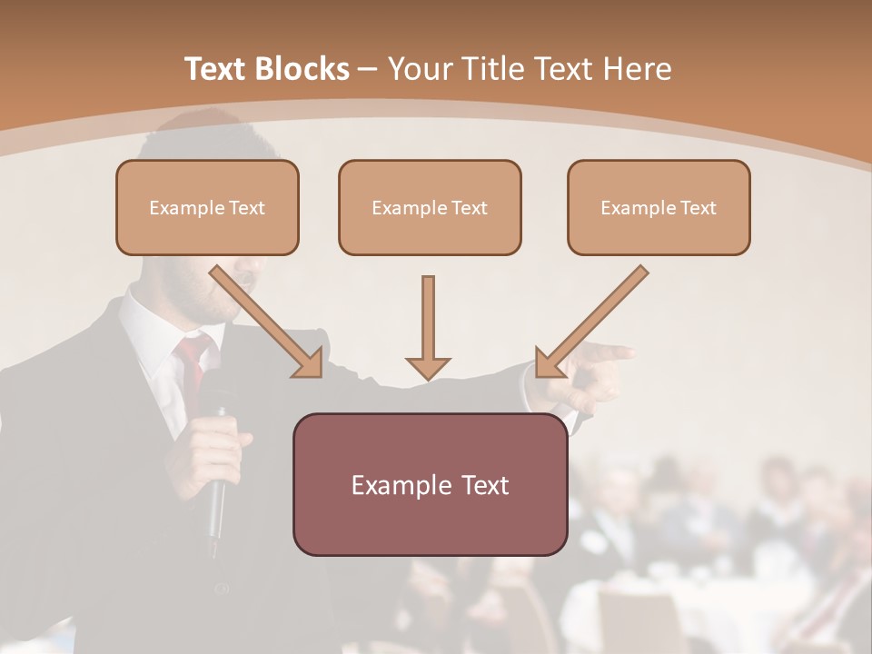 A Man In A Suit Is Giving A Presentation PowerPoint Template