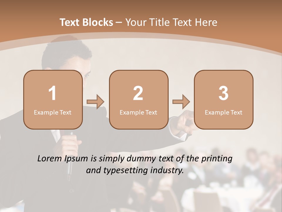 A Man In A Suit Is Giving A Presentation PowerPoint Template