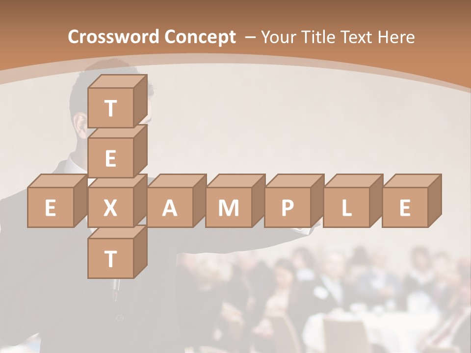 A Man In A Suit Is Giving A Presentation PowerPoint Template